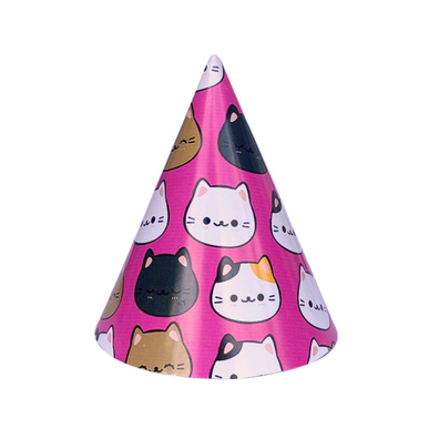 Pawty Hat - Pink Cats